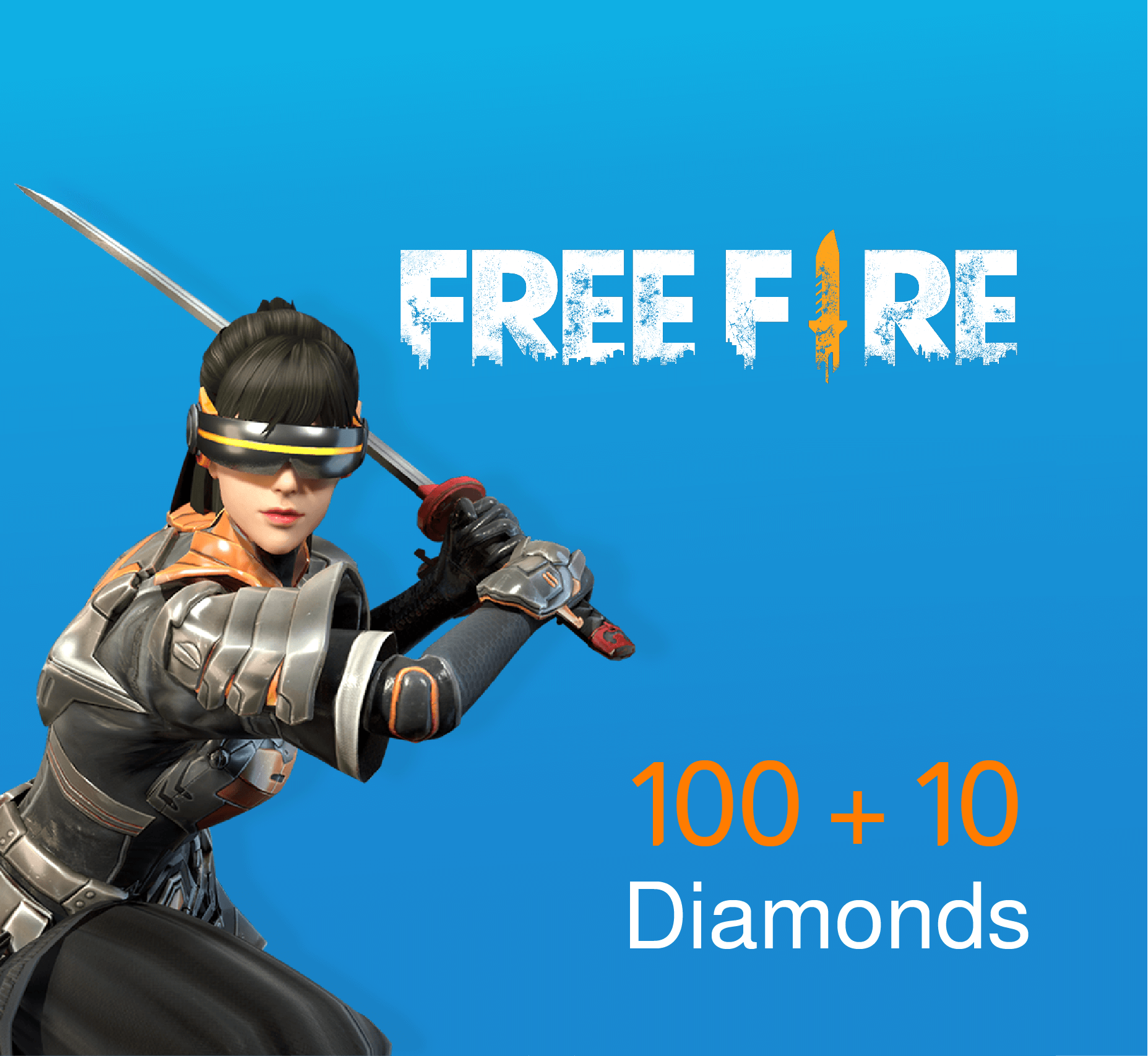 Free Fire Pins 100 + 10 Diamonds (TopUp)